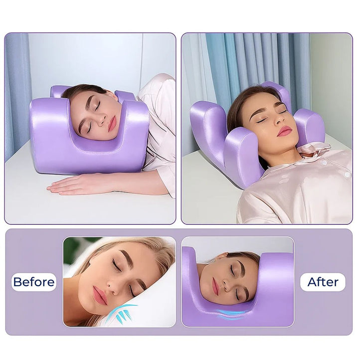 DermSleep | Antifalten-Schönheitspillow – Frischer Memory-Schaum – Ergonomische Kontur – Hautpflegeunterstützung – Seiten- und Rückenschläfer Karnz