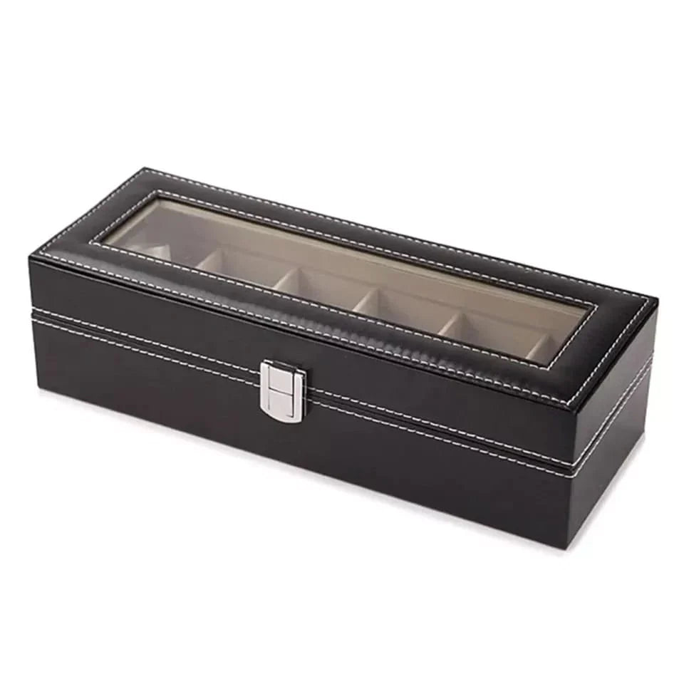 6 und 12 Slots Leder Uhren Organizer Karnz