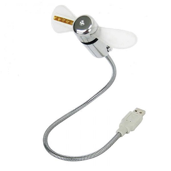 Flexibler & Anpassbarer LED USB Softventilator mit verborgener Uhranzeige | Karnz