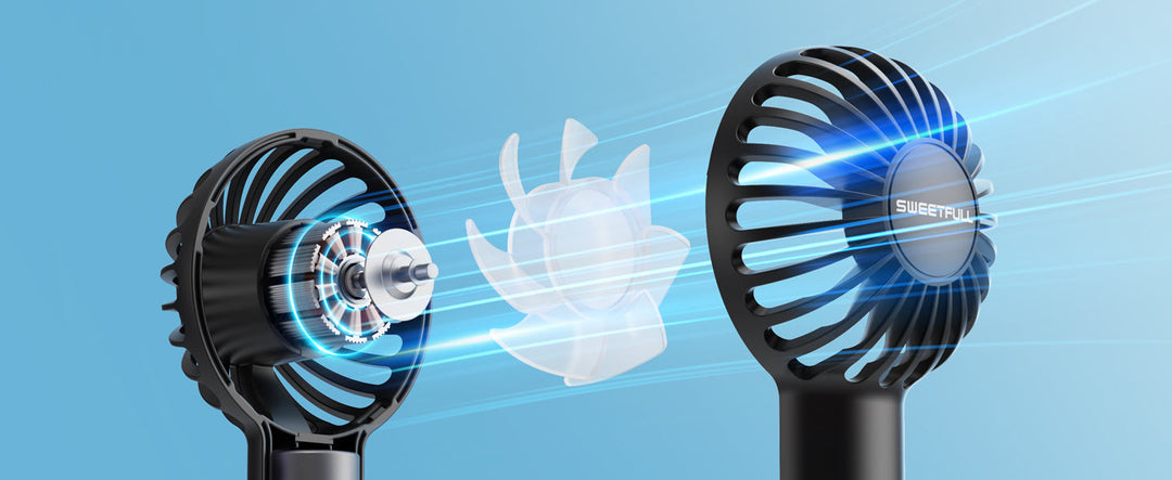 Mini tragbarer Ventilator Leistungsstarker tragbarer Ventilator Wiederaufladbar | Karnz