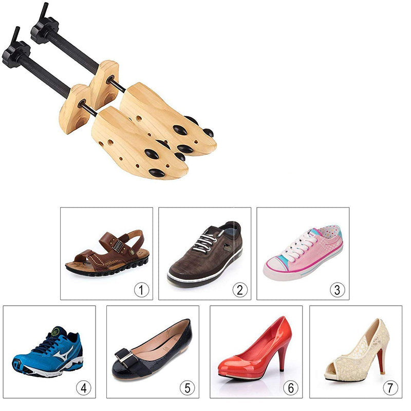 Verstellbarer Luxus Schuhspanner – Holz Komfort Anpassungshelfer | Karnz