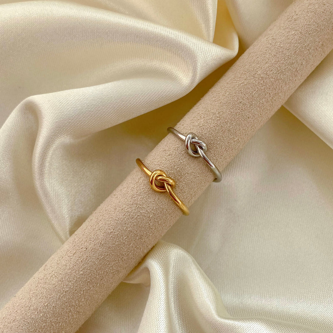 Karnz | Zierliches Herz Knoten Bond Ring