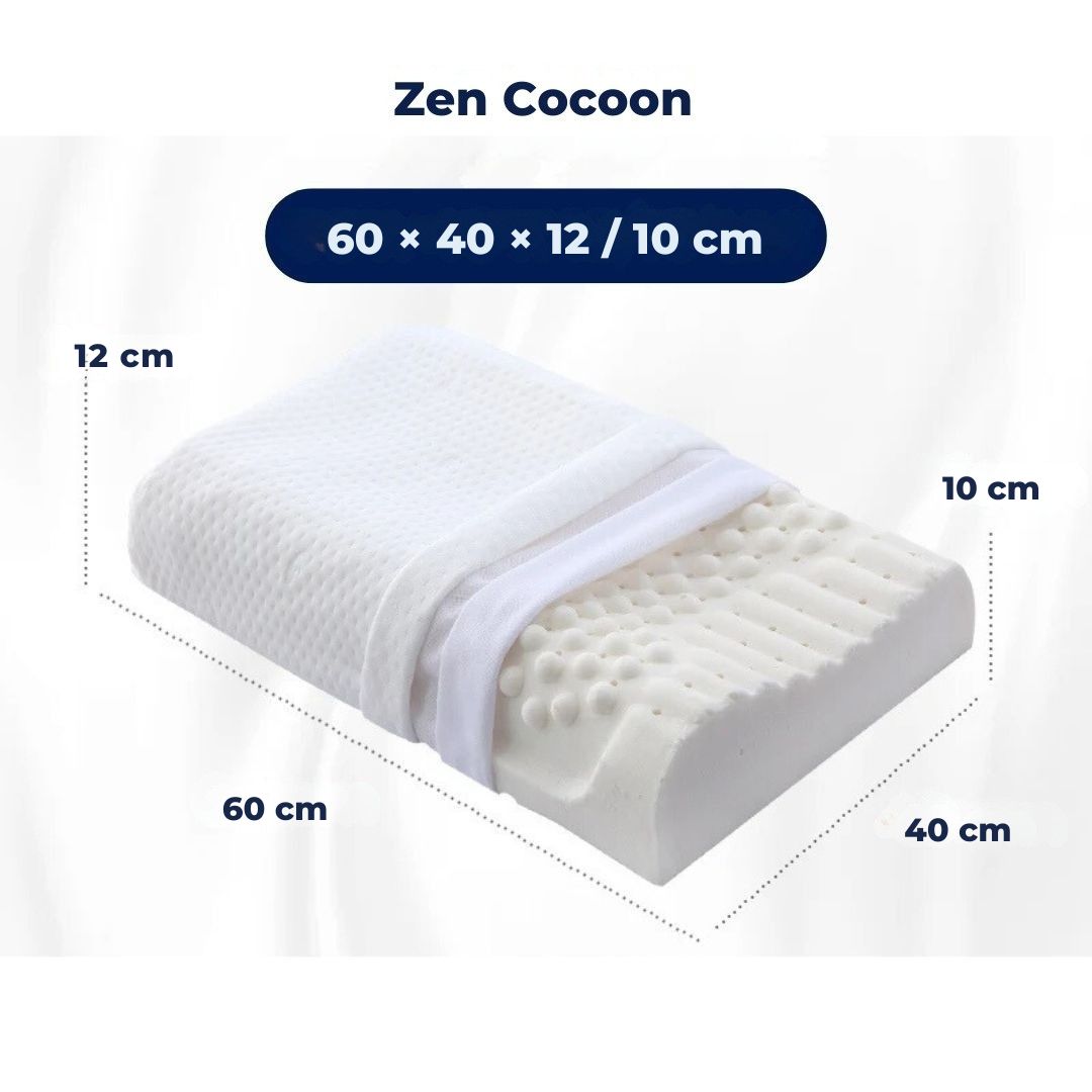 EcoNeck Comfort | 100% Naturkautschuk Orthopädisches Kissen - gegen Nackenschmerzen - Bequemes und Unterstützendes Kissen - Besserer Schlaf - Wellness Karnz
