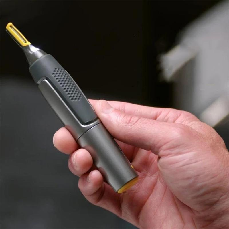 Karnz | Professional Ultradünner Präzisionstrimmer | Titan-Edelstahl-Klingen | Integriertes LED-Licht | Mikro-Oszillations-Technologie | Für Nase, Ohren & Konturen
