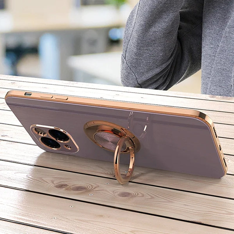 Plattiertes iPhone-Case mit Ring | Karnz