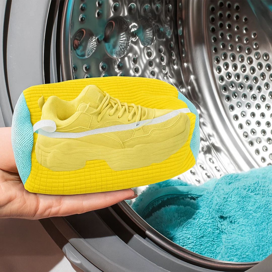 ShoeGuard | Schuh Waschmaschine Tasche – Schutzpolsterung – Mesh Gewebe – Pflegebehälter für Sneakers