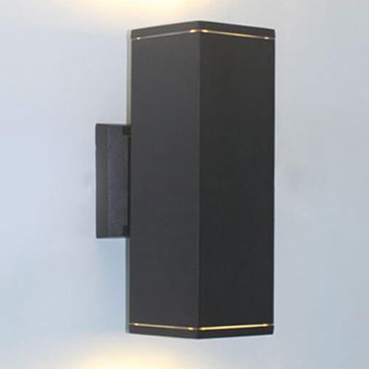 Moderner minimalistischer quadratischer Säulen-LED-leuchtender wetterfester Wandleuchten-Lampe | Karnz