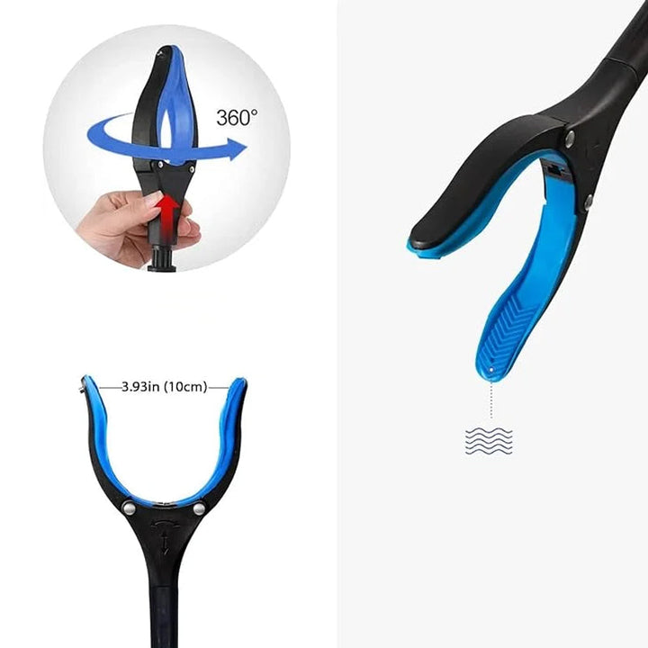 Klappbarer Greifer mit um 360° drehbarem Clip