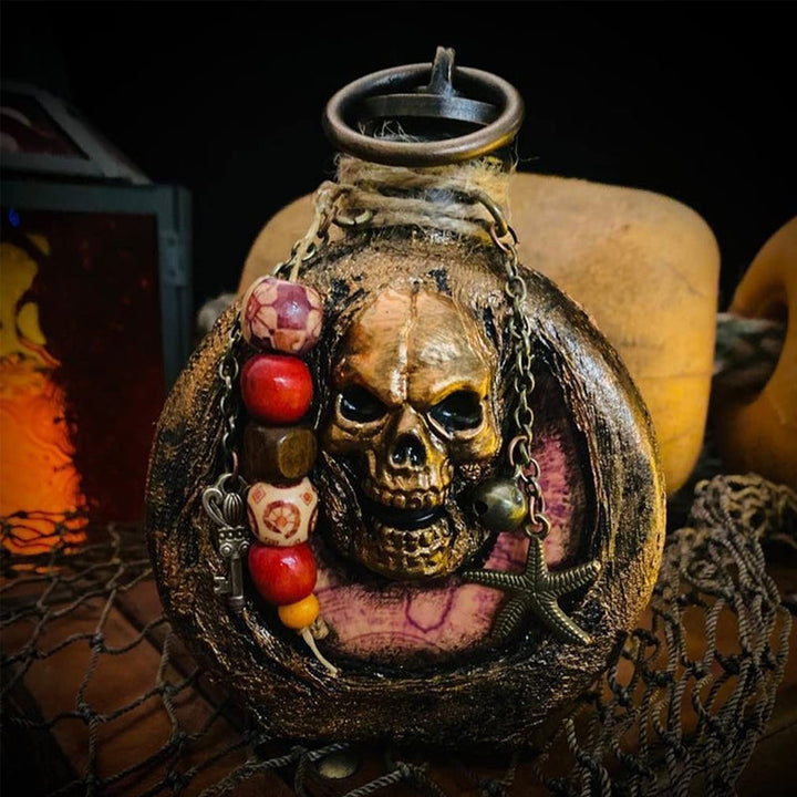Skull Pirate Rum Flasche aus Harz | Karnz