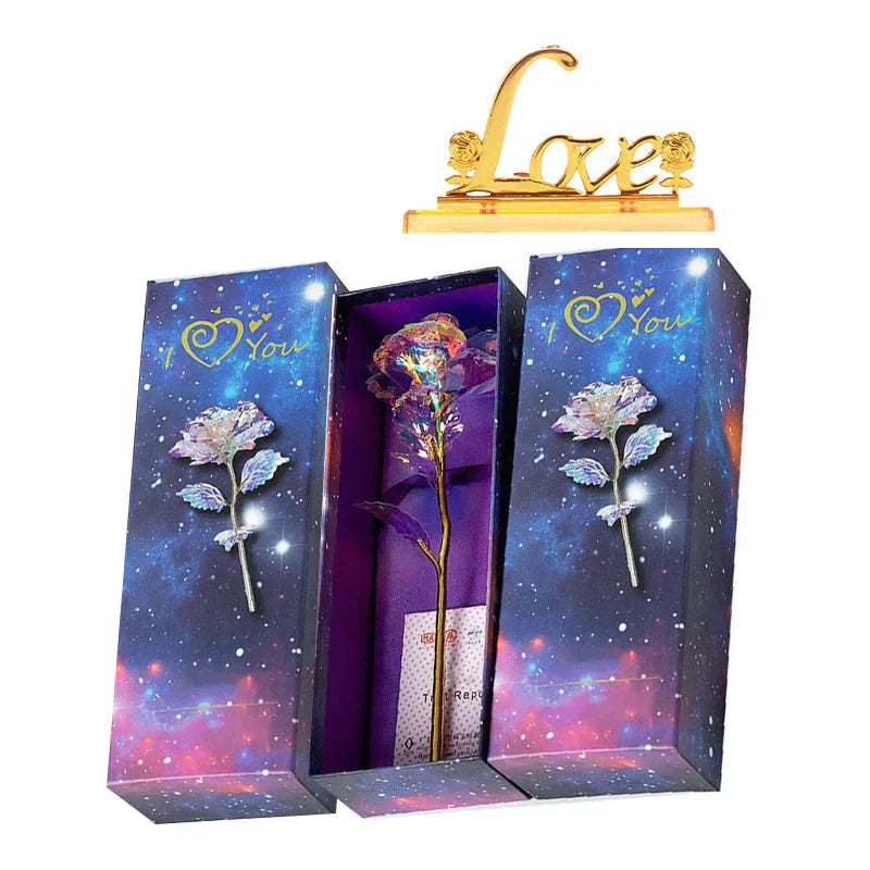 Glänzende schlafende Rose Valentinstag