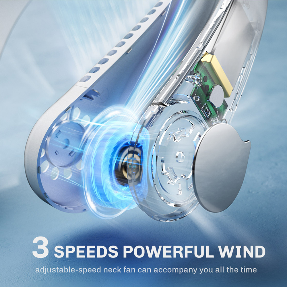 Tragbarer Halsventilator, bladeless Halsventilator wiederaufladbar | Karnz