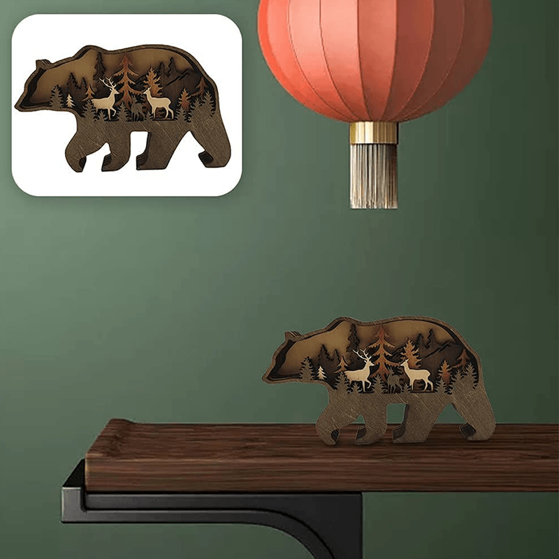 3D Kreatives Holz Tier Schnitzerei Handwerksgeschenk | Karnz