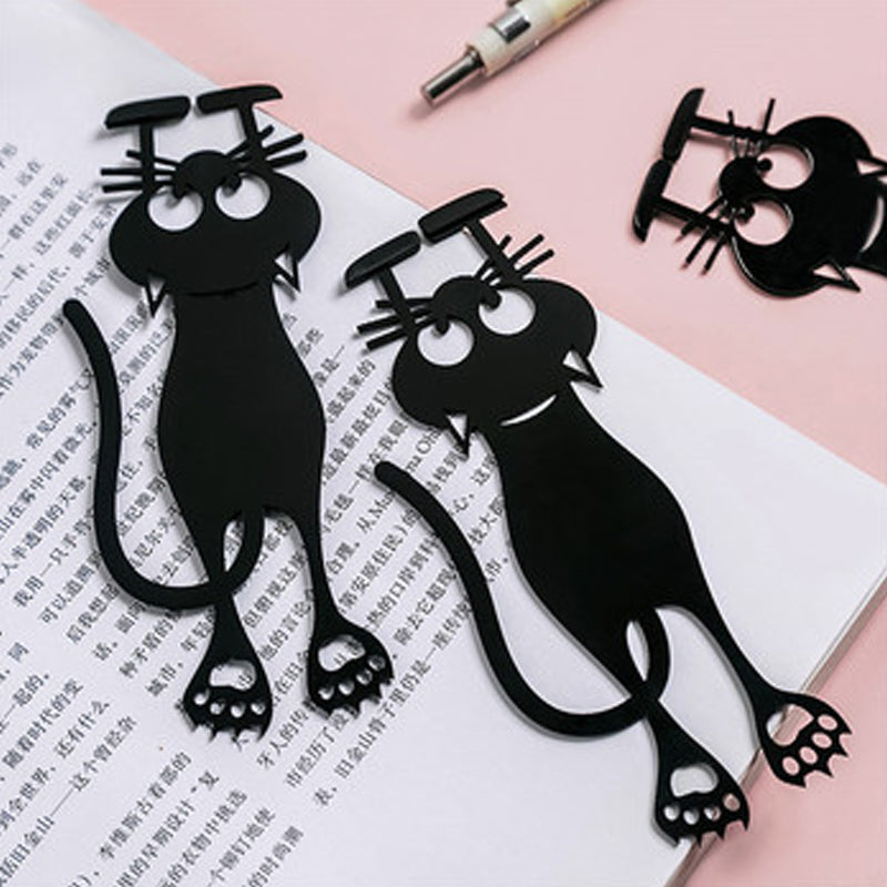 Ausschnitt Schwarze Katze Lesezeichen Karnz