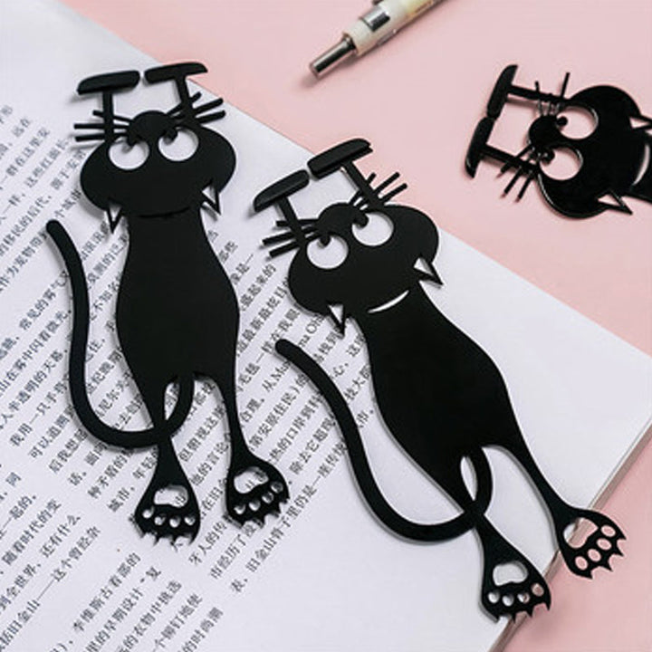 Ausschnitt Schwarze Katze Lesezeichen Karnz
