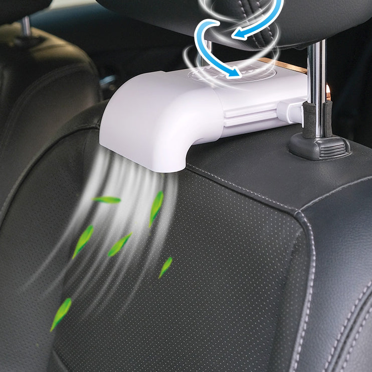 Multi-Funktions Mini-Auto Rücksitz Ventilator mit einstellbaren 3 Geschwindigkeiten, Mikro-USB Stromversorgung und einfacher Installation, kompatibel mit den meisten Autos | Karnz