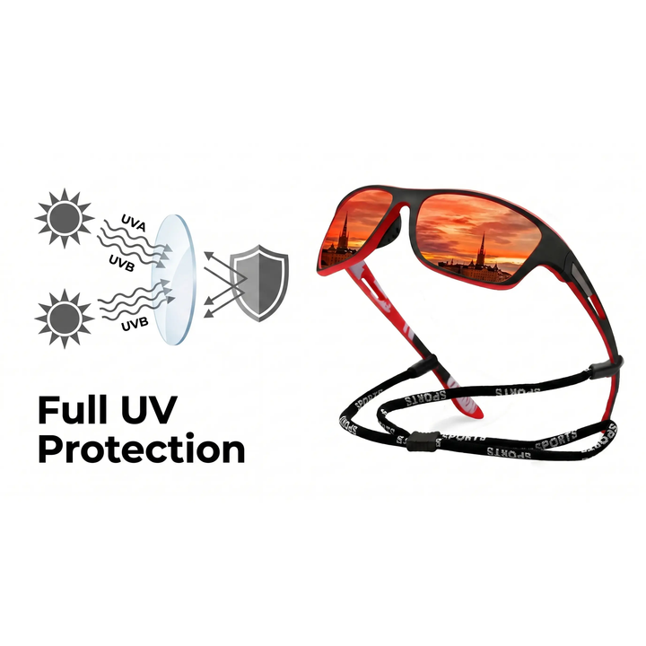 BowLift | PolarSport PRO+ – Professionelle polarisierte Sportsonnenbrille – UV-Schutz und kratzfeste Gläser