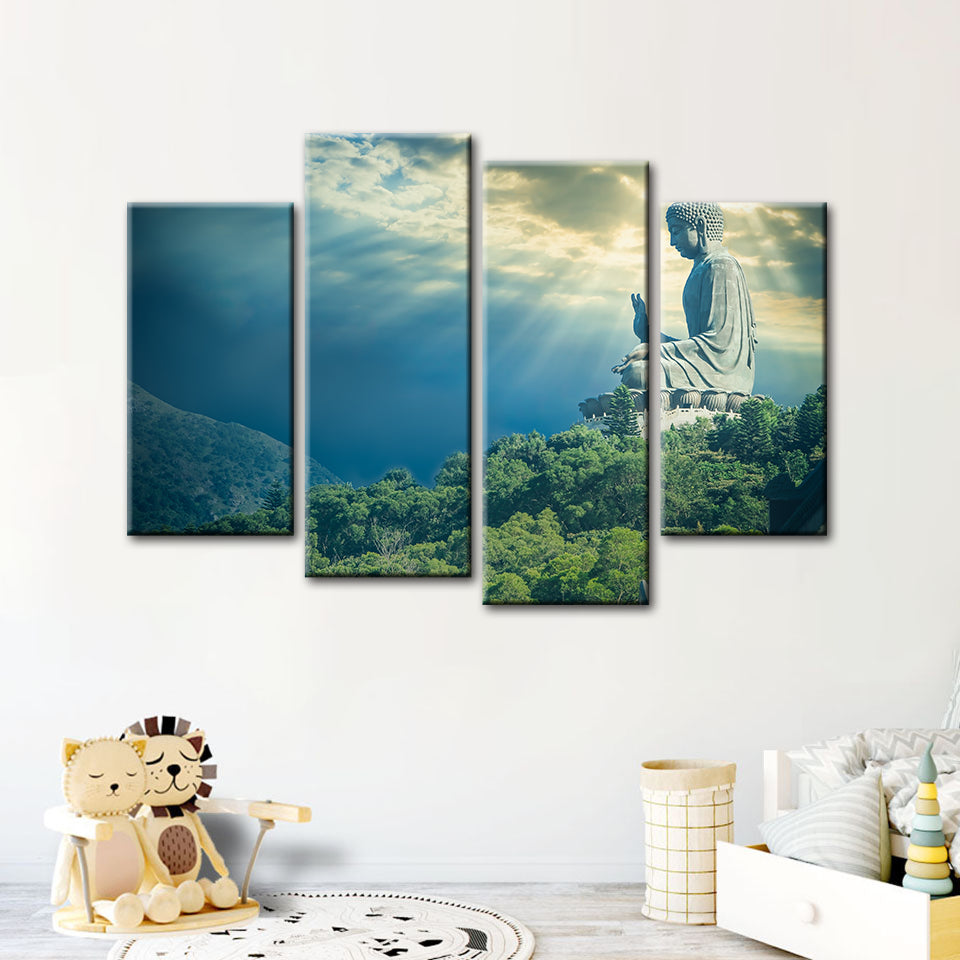 Secret Sky 4-teiliges Leinwandbild