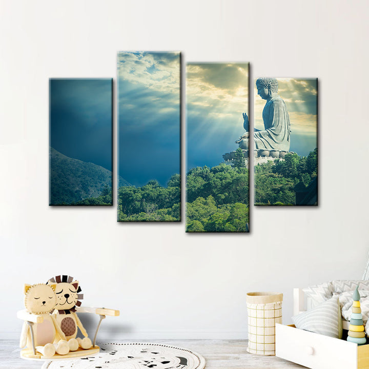 Secret Sky 4-teiliges Leinwandbild