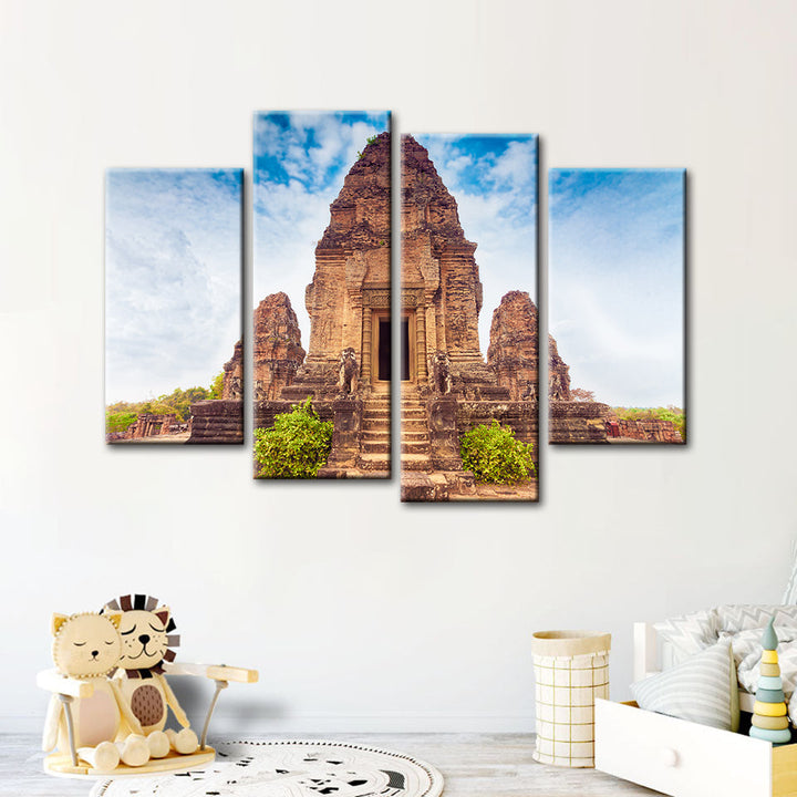 Ancient Temple 4 Stück - Leinwand Wandkunst Gemälde