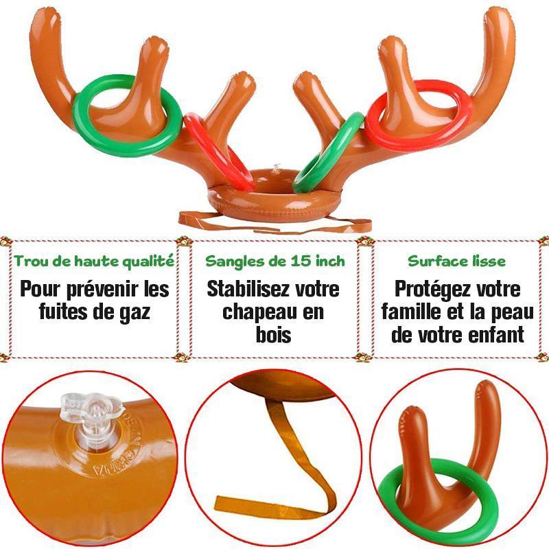 Weihnachts-Rentier-Holzring-Wurfspiel | Karnz