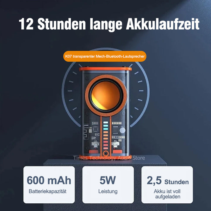 Transparente drahtlose Mecha Bluetooth-Lautsprecher | Karnz
