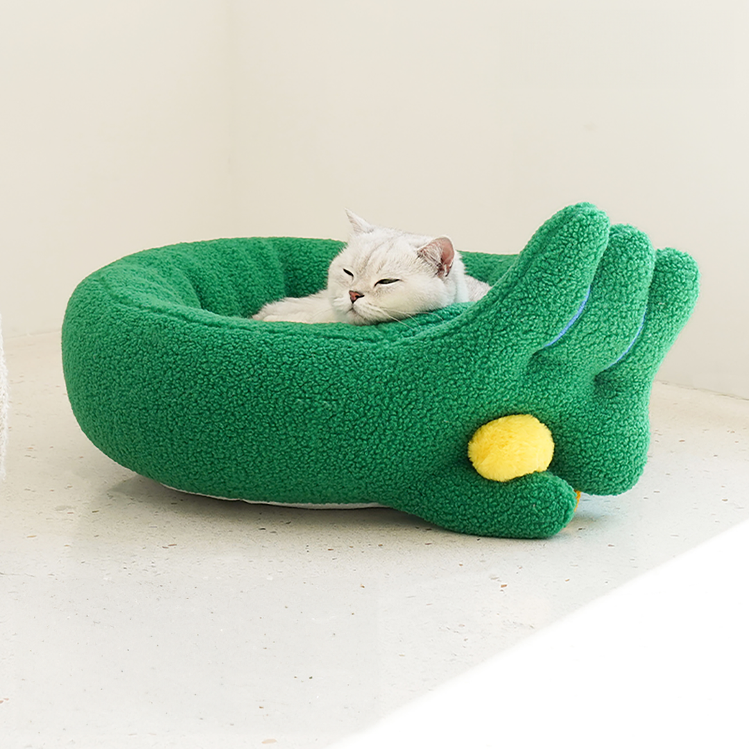 Pawsome Gesture Haustierbett Bequem Plüsch Hund Katze Bett Abnehmbares Kissen | Karnz