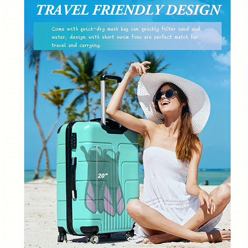 Karnz | Schnorchelflossen SeaVana Glide | Verstellbar & Kurz | Offene Ferse | Für Reisen & Freizeit | Unisex