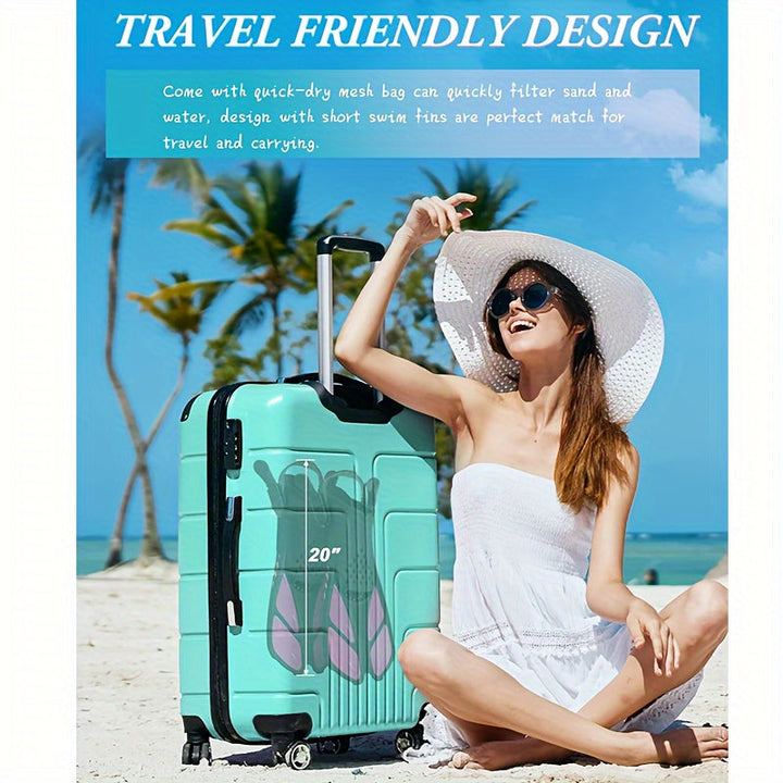 Karnz | Schnorchelflossen SeaVana Glide | Verstellbar & Kurz | Offene Ferse | Für Reisen & Freizeit | Unisex