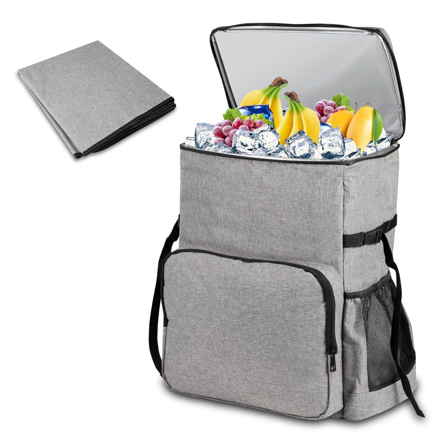 Kühlrucksack Thermo Rucksack 35L mit Picknickmatte | Karnz