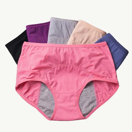 Plus-Size Auslaufsichere Höschen mit Hoher Taille – Wiederverwendbare Damen-Unterwäsche