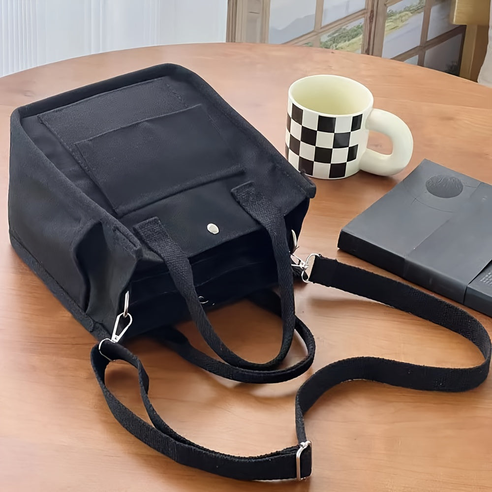 UrbanEase Canvas Slingbag – Weiße Schultertasche mit Magnetic Closure und verstellbarem Riemen | Karnz