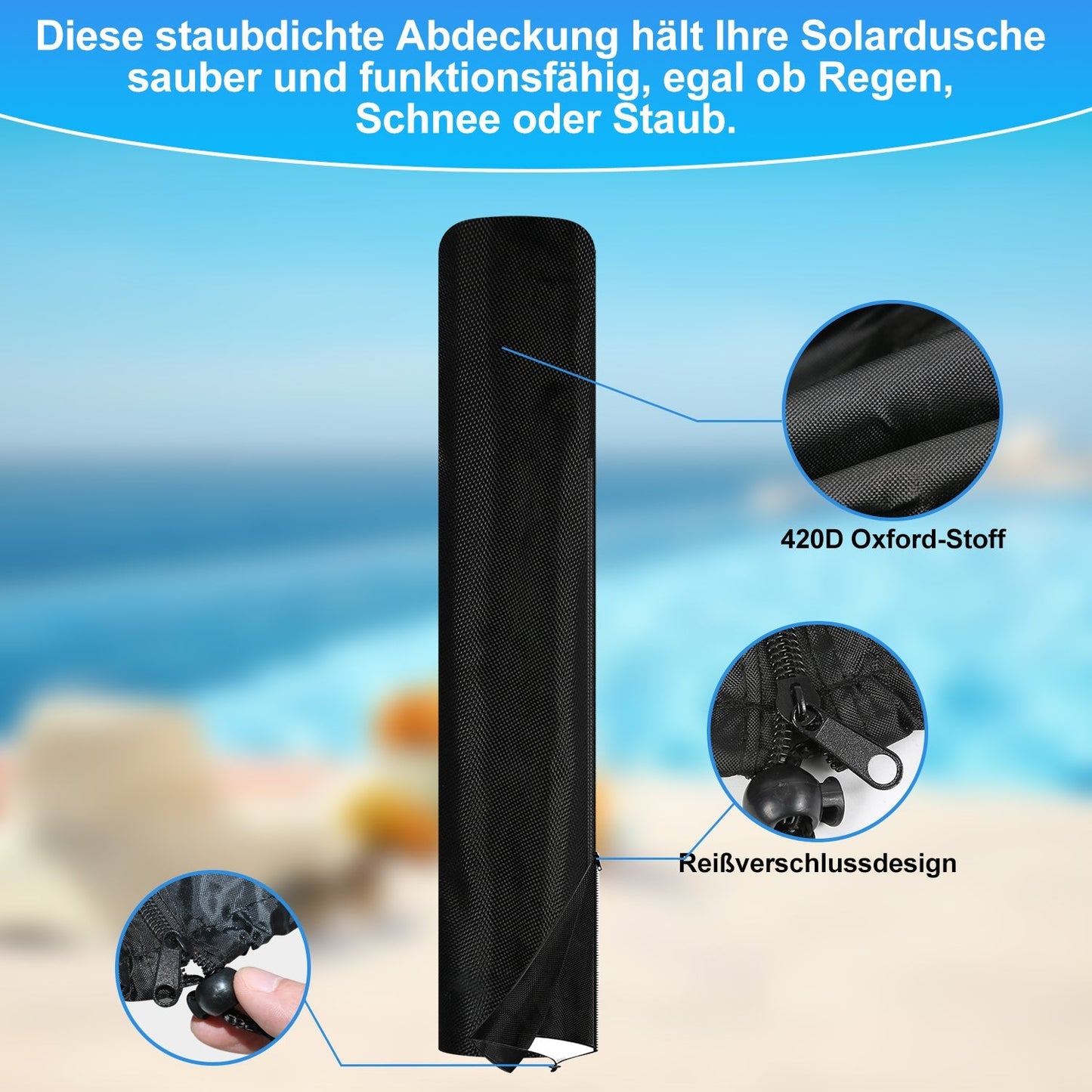 Solardusche 35L Gartendusche Inkl. Schutzhaube | Karnz