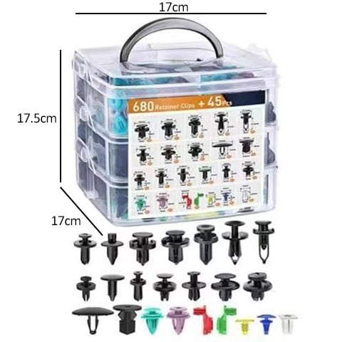 Auto-Befestigungsclips-Set 680 Teile | Karnz