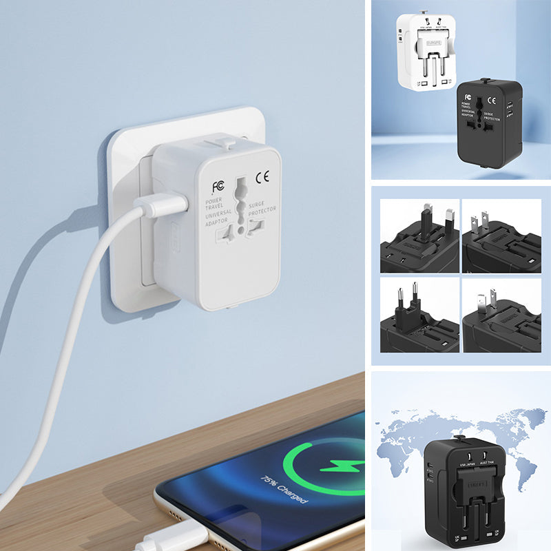 Universeller Reiseadapter mit dualen USB-Anschlüssen | Karnz