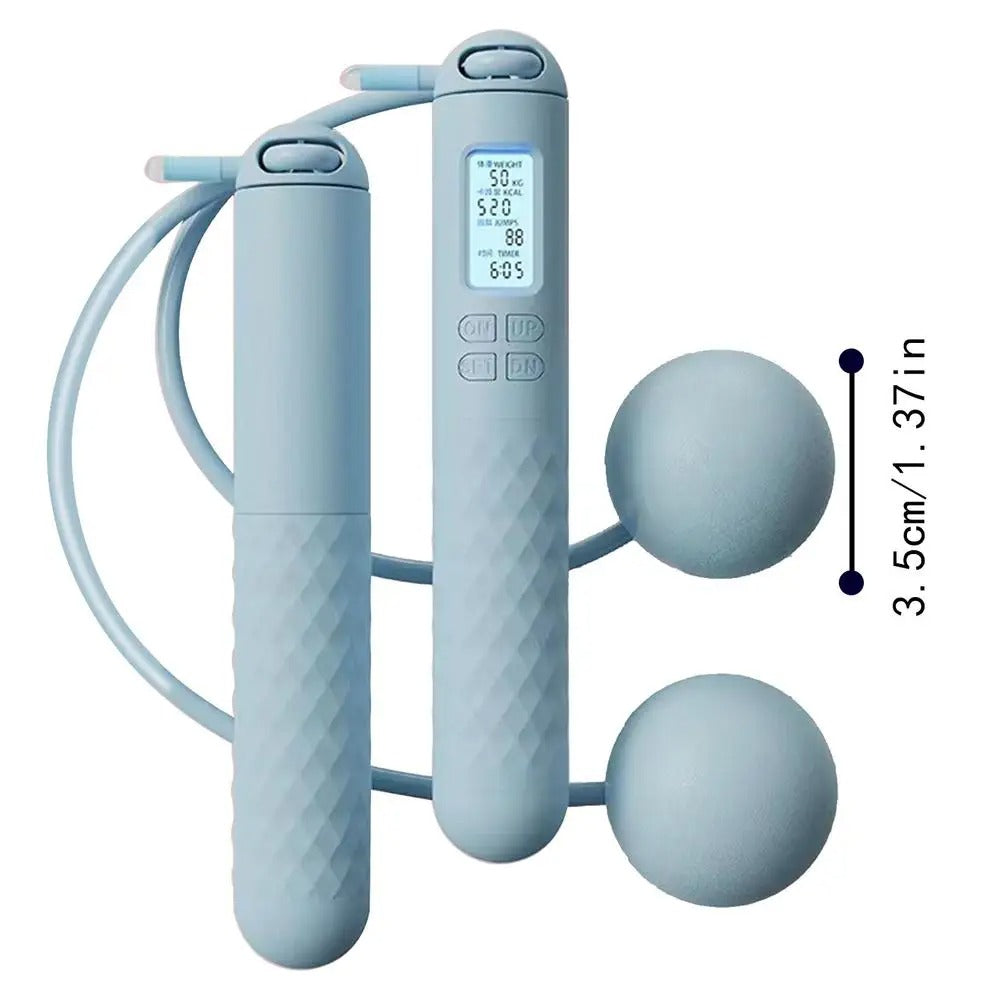 Kabelloses Springseil mit Zähler – Beschwerte Griffe für Home-Cardio-Workouts | Karnz