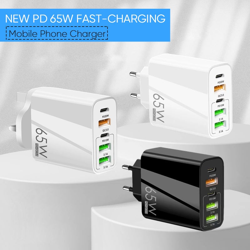 Mehrfach-Port-Adapter 65W Schnellladegerät - US-Standard