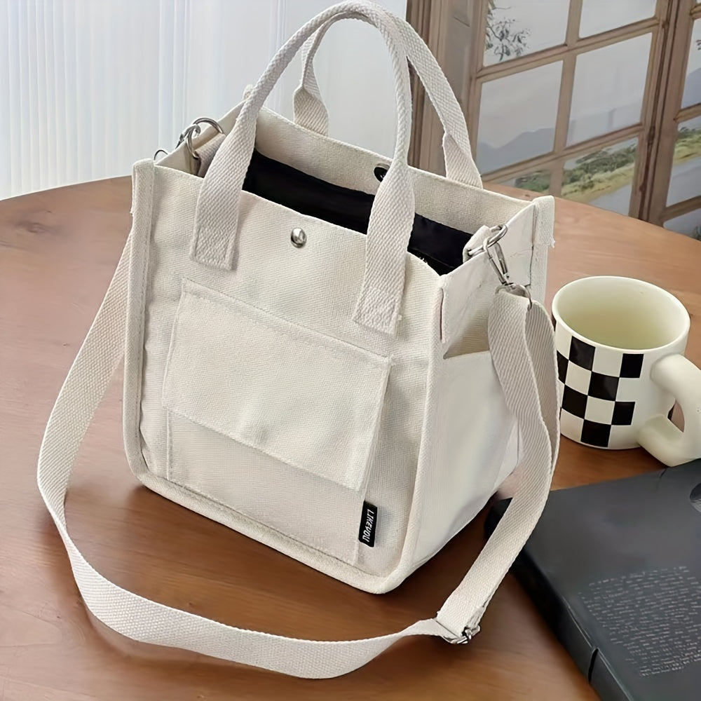 UrbanEase Canvas Slingbag – Weiße Schultertasche mit Magnetic Closure und verstellbarem Riemen | Karnz