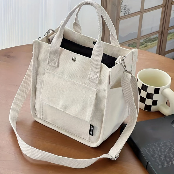 UrbanEase Canvas Slingbag – Weiße Schultertasche mit Magnetic Closure und verstellbarem Riemen | Karnz