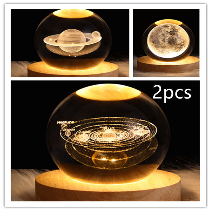 3D Galaxy Kristallkugel LED Nachtlicht | Karnz