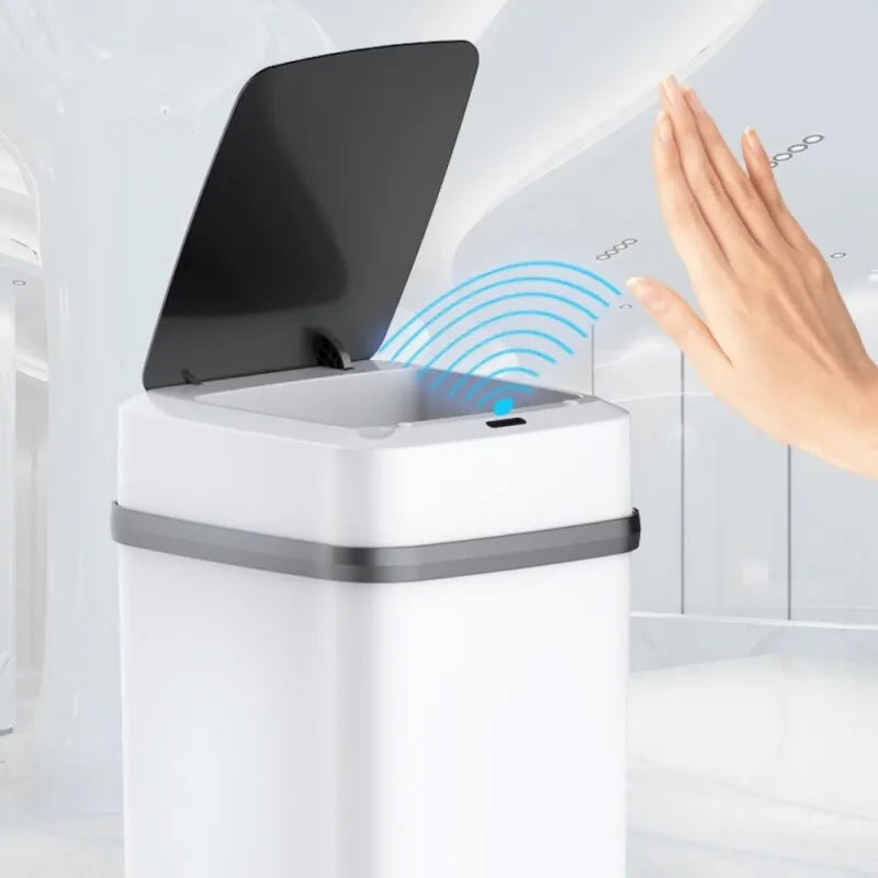 Küchenmüllbehälter 13L Badezimmer Touch-Mülleimer im Toiletten Smart Mülleimer Abfallbehälter Staubbehälter Smart Mülltonne Küche