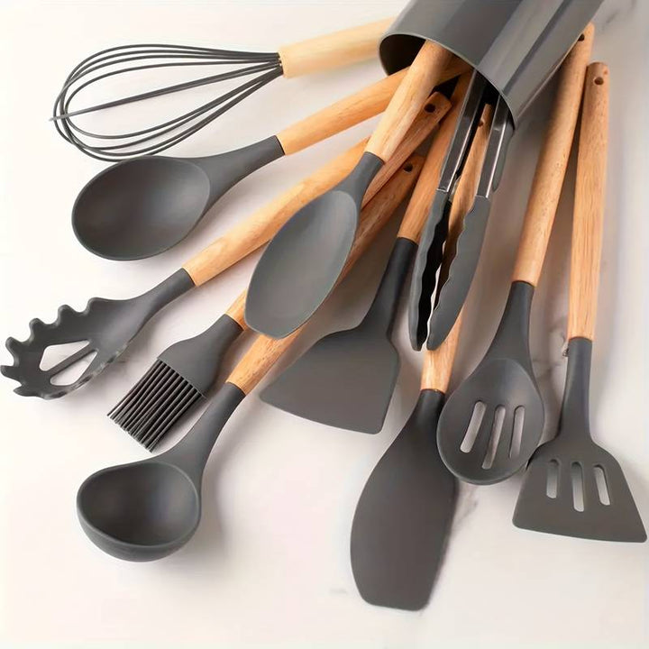 Küchenhelfer-Set aus Silikon – hitzebeständig und kratzfest