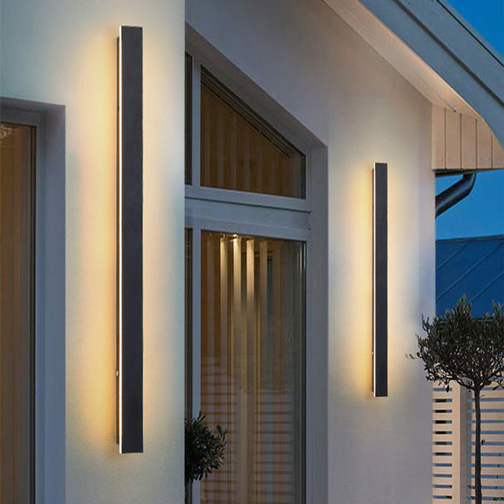 Zenith - Tight LED Wandleuchten Schwarzes Metall für Innen und Außen, modernes Design für Garten und Flur | Karnz
