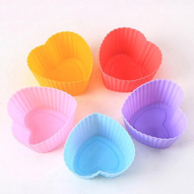 6pcs Muffin Kuchen Wiederverwendbare Silikon Backform | Karnz