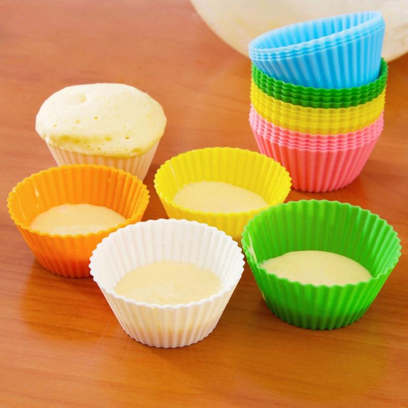 6pcs Muffin Kuchen Wiederverwendbare Silikon Backform | Karnz
