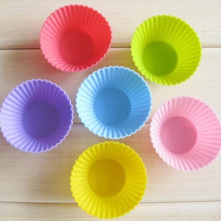6pcs Muffin Kuchen Wiederverwendbare Silikon Backform | Karnz