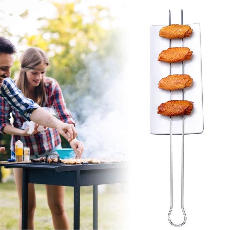6 Stück U-förmige BBQ-Spieße aus Edelstahl Kebab-Spieß mit Spießtasche | Karnz