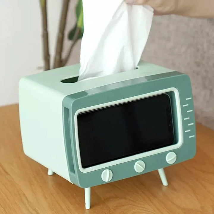 Kreativer TV-Gewebe-Box-Halter mit Telefonhalter Karnz