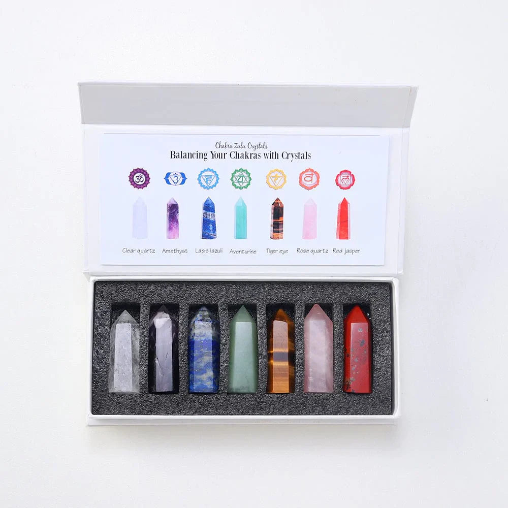 7 Chakra Steine Set Geschenk | Karnz