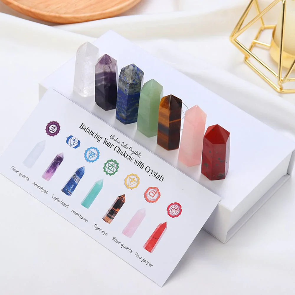 7 Chakra Steine Set Geschenk | Karnz