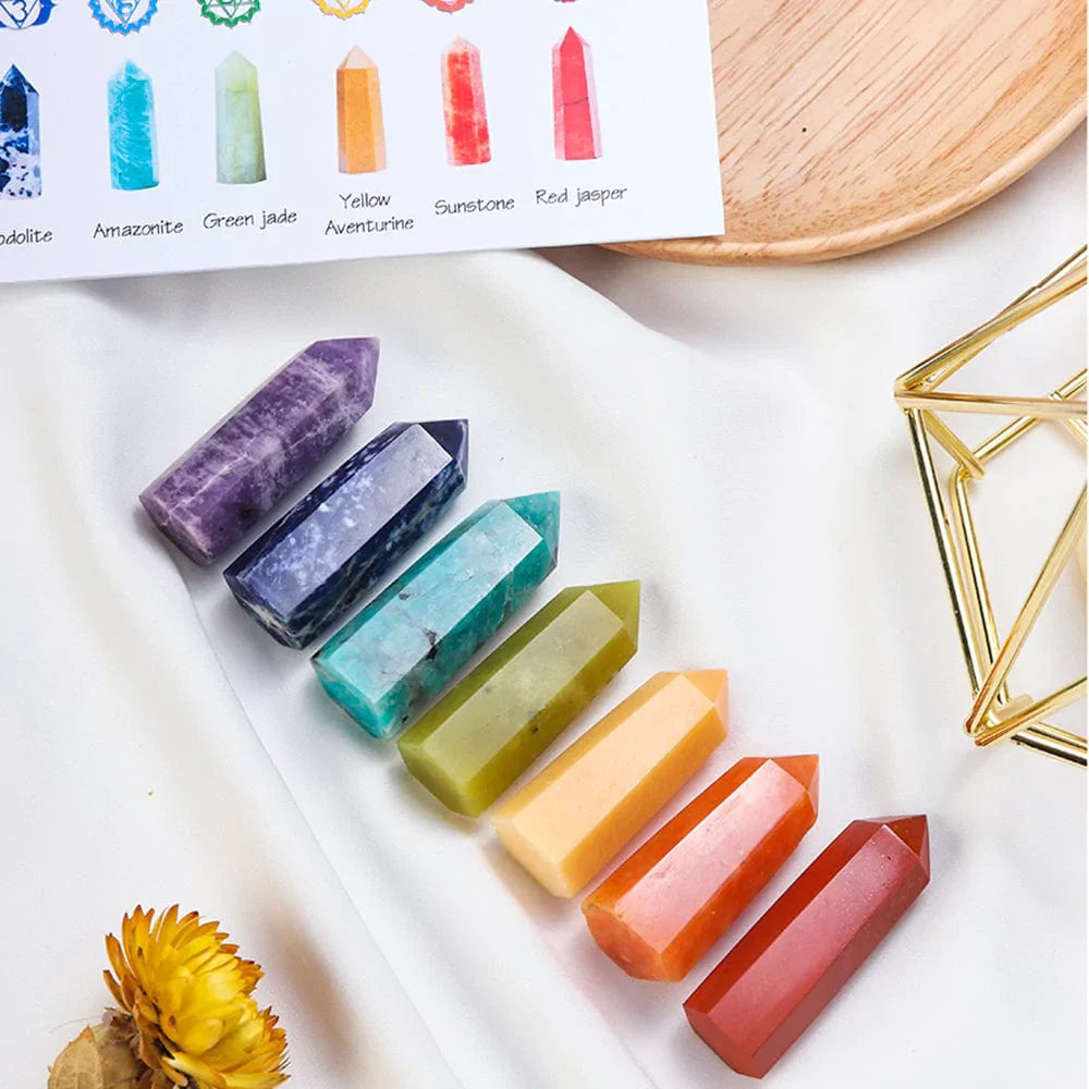 7 Chakra Steine Set Geschenk | Karnz